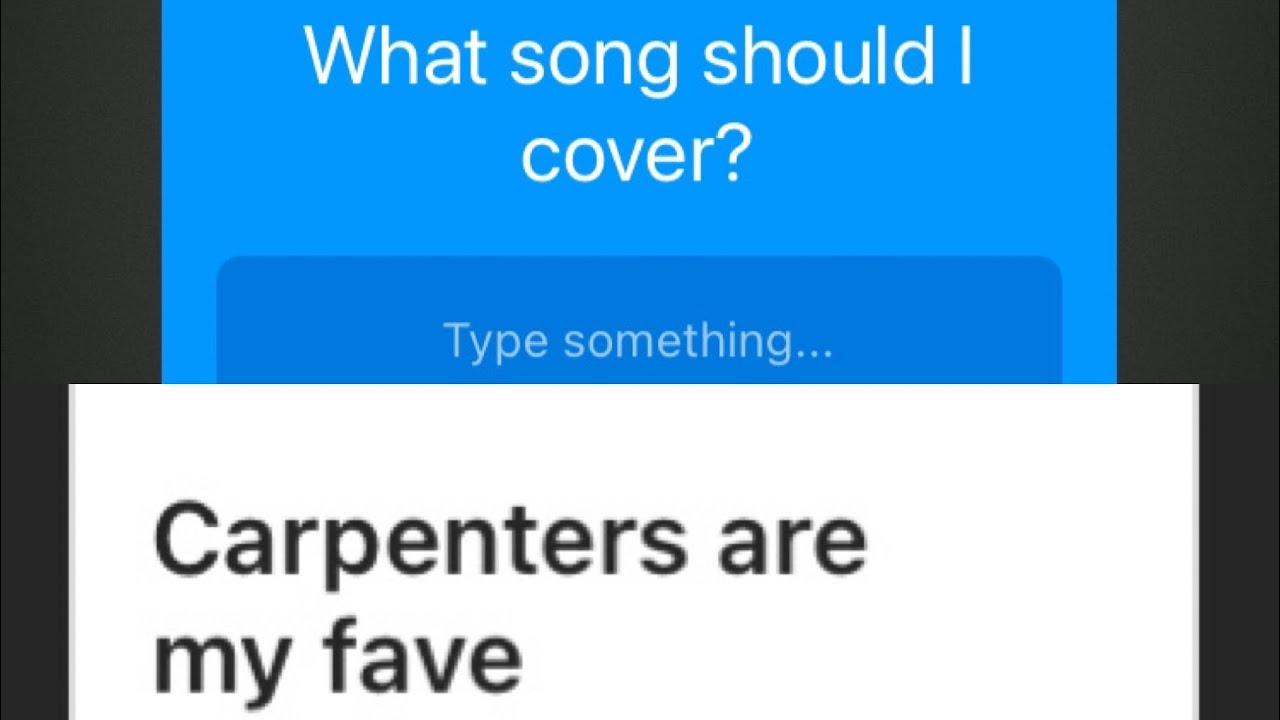 What song should I cover from the Carpenters YouTube