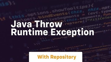 java throw runtime exception