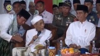 Video Detik detik Ulama NU KH Maimun Zubair Salah Sebut Nama Prabowo saat Doakan Jokowi