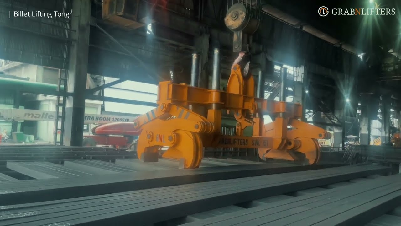 Billet Lifting Made Easy | GrabNLifters Industrial Tong for Foundries & Yards