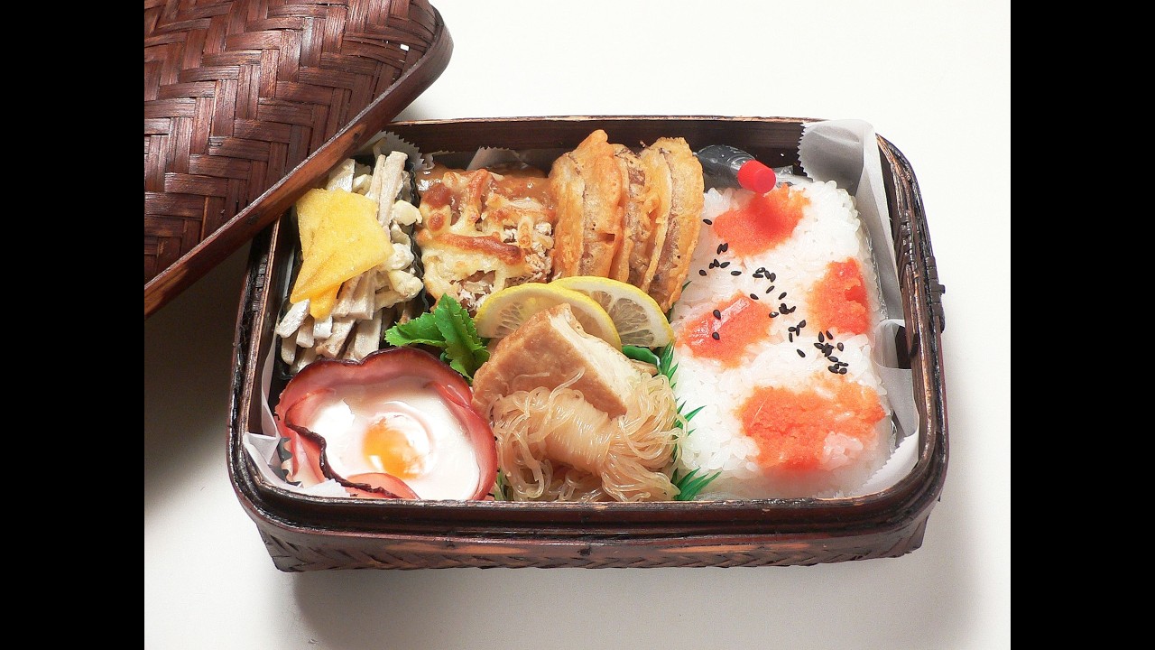 豆腐パックで四角いたらこ飯・結びコンニャク煮・カップハムエッグ