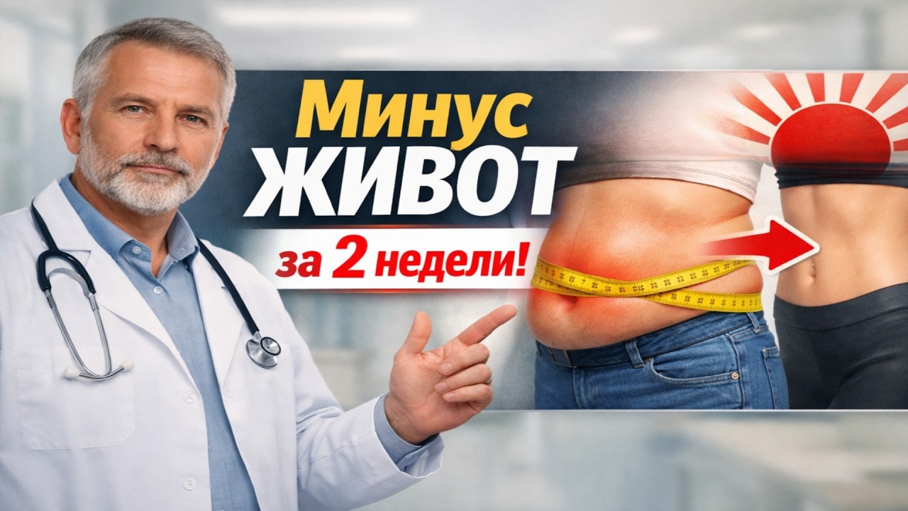 Японское ЗОЛОТОЕ Правило: Как убрать ЖИВОТ и висцеральный жир за 2 недели (Всего 5 минут в день!)