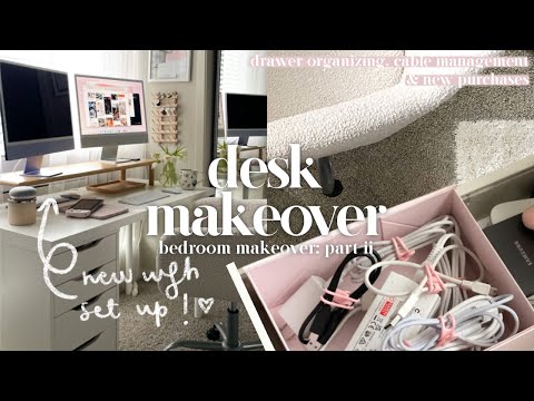 desk makeover 🖥️✏️🌷