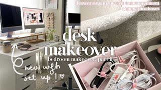 desk makeover 🖥️✏️🌷 part ii — drawer organizing, cable management & new purchases!