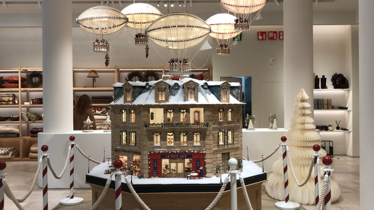 ZARA HOME 2025 今期 クリスマスチェックガーランド 赤 完売 新品