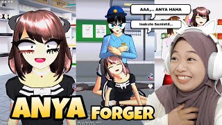 SUARA LAIN 🔊 ANYA FORGER - REAKSI TIKTOK SAKURA | Sakura School Simulator