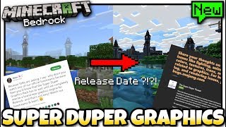 Minecraft - Super Duper Graphics Pack Release Date ? Or ? Mcpe Bedrock Xbox Switch