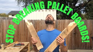 How to disassemble a pallet without breaking the boards