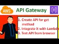 How to create API Gateway and integrate to AWS lambda function (python)