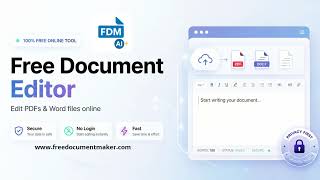 Free Online Document Editor - Zero Login, 100% Private | FDM AI
