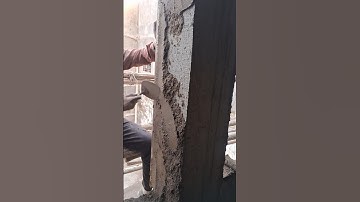 Pillar Plastering proses #construction #plaster #shorts #civil #trending #ytshorts#shortsfeed#column