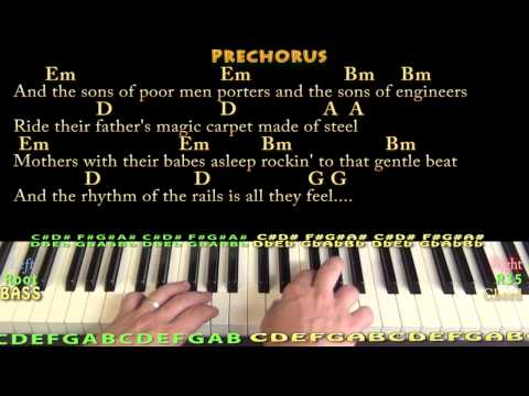 The City of New Orleans (Arlo Guthrie) Piano Cover Lesson with Chords/Lyrics