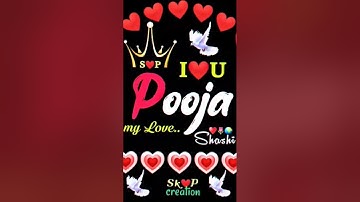 Pooja🥰 Name love WhatsApp Status🥀Video #lovestatus #nameart #viralshort