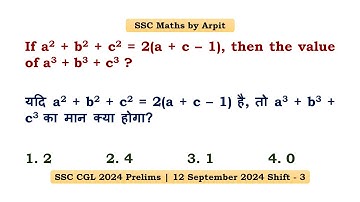 If a² + b² + c² = 2(a + c – 1), then the value of a³ + b³ + c³ ?