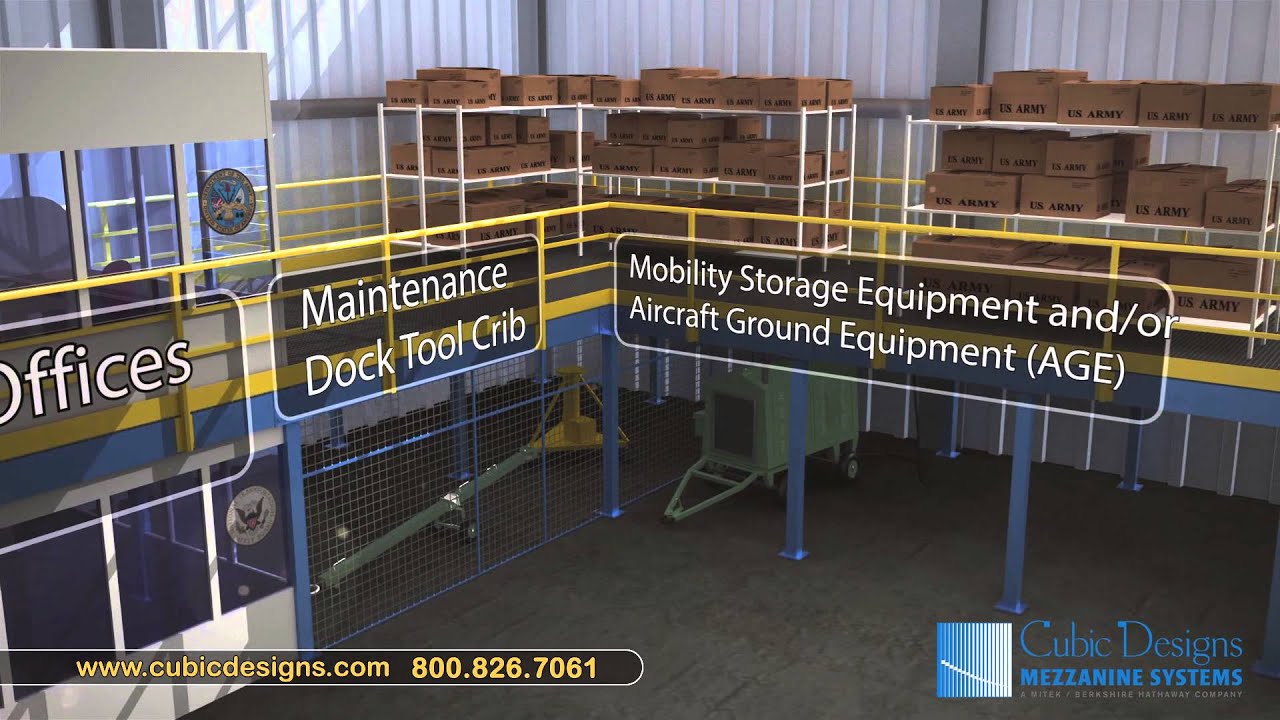 Cubic Designs Military Mezzanine - YouTube