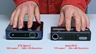 Projector Comparison: ZTE Spro 2 vs Aaxa P4-X pico projector (Side by Side Review)