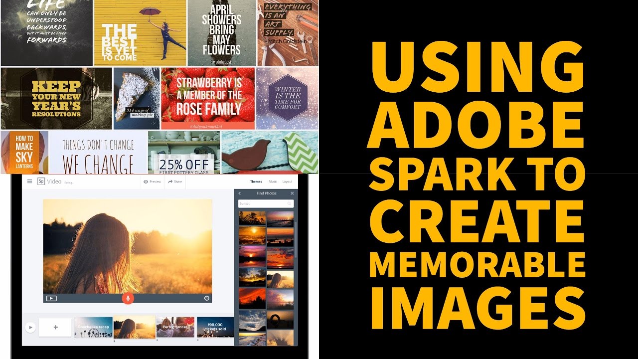 Using Adobe Spark To Create Memorable Images - YouTube
