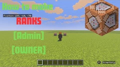 How to make ranks! Minecraft bedrock command tutorial