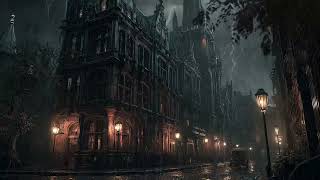Gothic Victorian City in the Rain | Thunderstorm Ambience for Deep Sleep & Relaxation 🌙