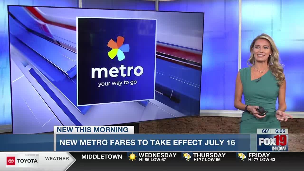 New Metro rates coming this July