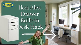 Ikea Alex Built-in Desk Hack! - Make your own built in desk using Ikea Alex Drawer Units
