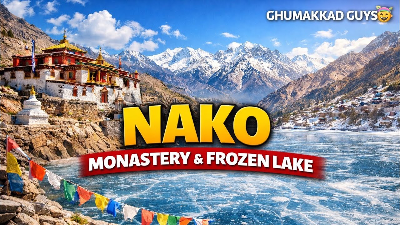 NAKO VILLAGE 🌺❤️| FROZEN NAKO LAKE🥶#spitivalleytour2026#viralvideo#Drymountains