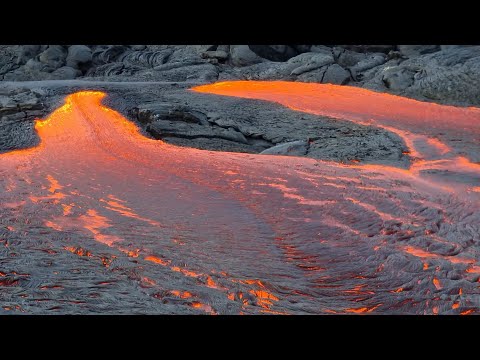 Magnificent LAVA RIVER in Meradalir ? Iceland