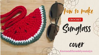 Crochet Watermelon Sunglass Cover 🍉 | Easy DIY Crochet Case Tutorial