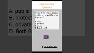Java Interview Questions - 22 (Access Modifiers)