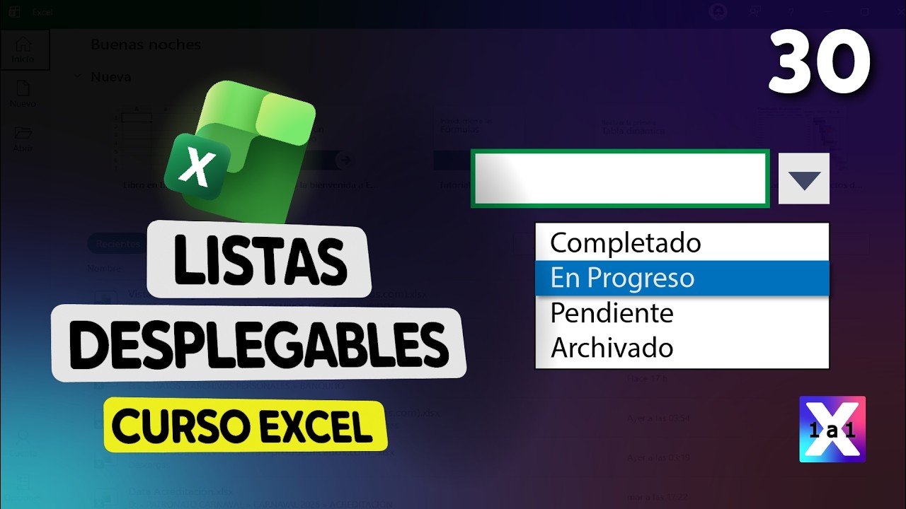 30 | Excel Práctico: Crea LISTAS DESPLEGABLES como Profesional - 👑Curso Premium 2026
