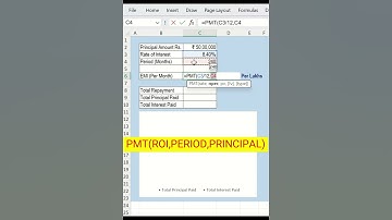EMI calculation in Excel | Excel formula tutorial #exceltips