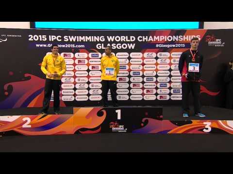 Men's 100m Freestyle S10 | Victory Ceremony | 2015 IPC Swimming World Championships Glasgow