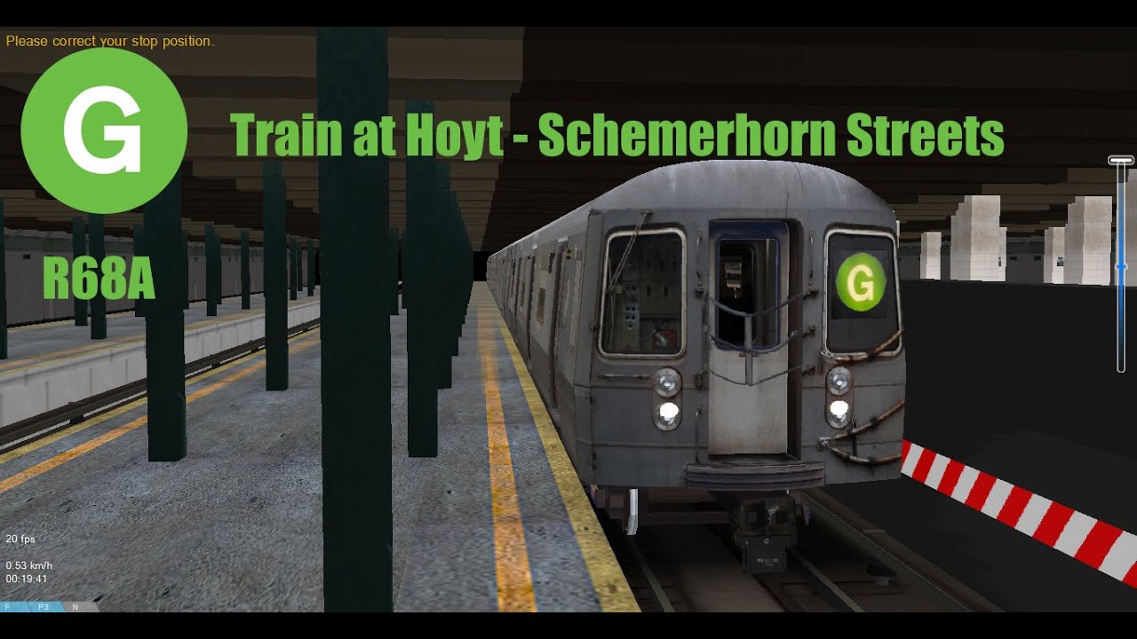 OpenBVE: (G) Train at Hoyt - Schemerhorn Streets (R68A) - YouTube