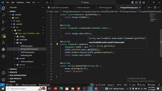 Todo application using spring boot in english