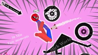 30 Min Best falls | Stickman Dismounting funny and epic moments | Like a boss compilation #715 screenshot 5
