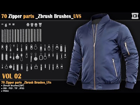 create zipper zbrush