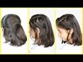 3 Simple & Cute Hairstyles (NEW) for Short/Medium Hair | MyMissAnand