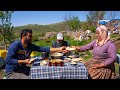 Yaylada Huzurlu Bir Sabah- Lezzetli Köy Kahvaltısı