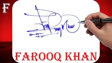 Farooq Khan Signature Style - F Signature Style - Signature Style of My Name Farooq Khan