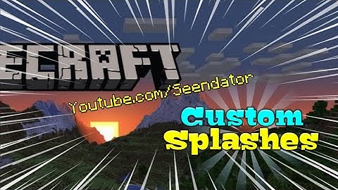 How to Make a Custom Splashes in Minecraft PE #4 | Seendator | Tutorial