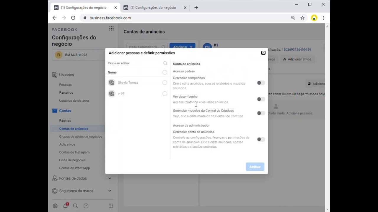 COMO ME ADICIONAR NA CONTA DE ANUNCIOS (CONTAS DE ANUNCIOS) FACEBOOK ADS- MARKETING DIGITAL