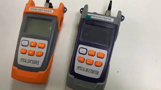 FirstFiber optical light source and light power meter operation demo