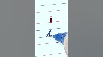 How to write small letter i | Cursive writing a to z #cursivewriting #handwriting  #shorts