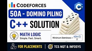 Codeforces 50A - Domino Piling C++ Solution | Math Logic for Placements | TCS NQT & Infosys