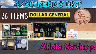 4\/30 PENNY LIST !! Dollar General Penny Items 4\/30\/19 | 36 NEW PENNY ITEMS !!! #AliciaSavings #penny