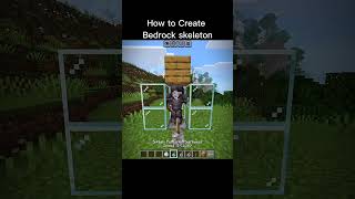 How to Create a Bedrock skeleton... #minecraft #shorts
