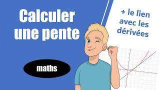 Comment calculer une PENTE sur une DROITE ? et sur une COURBE ? -- Maths -- Première & Terminale