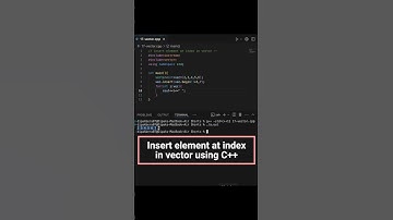Insert Element at a Specific Index in a Vector Using Iterators | C++  #cppforbeginners