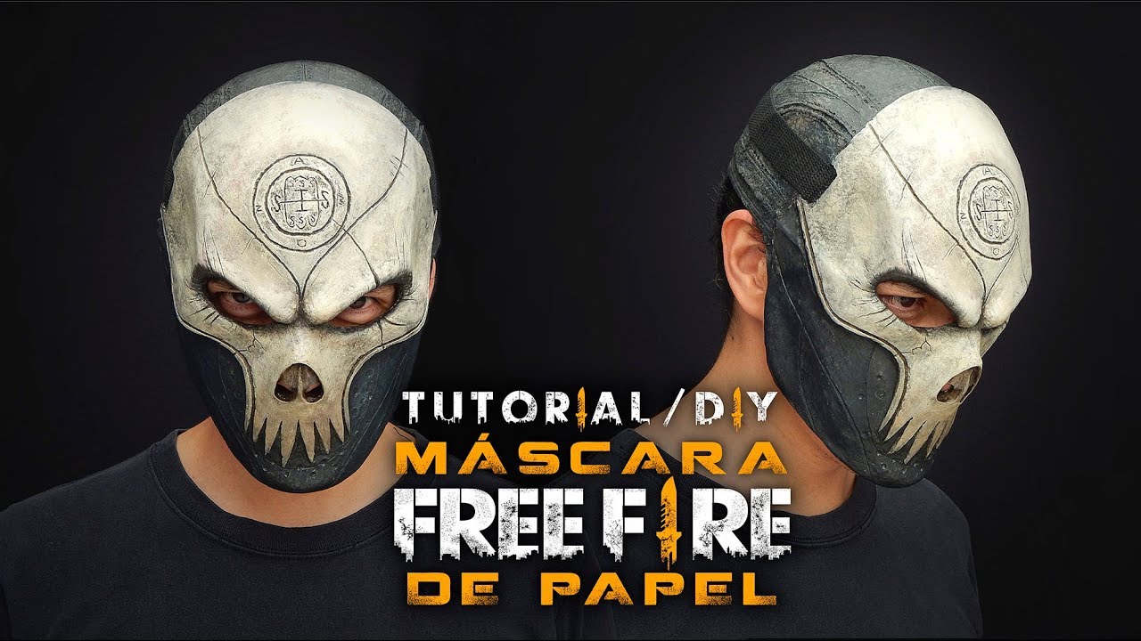 flota Cha prisa Máscara Rey Calavera Free Fire con Papel / Tutorial / DIY / ¿Cómo Se Hace?  - YouTube