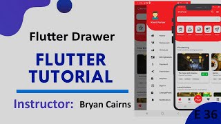 flutter - 36 navigation drawer | introduction to flutter development using dart